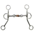 thumbnail image 1 of Showman Stainless Steel Dogbone Snaffle Bit w/ Copper Rings, 1 of 1