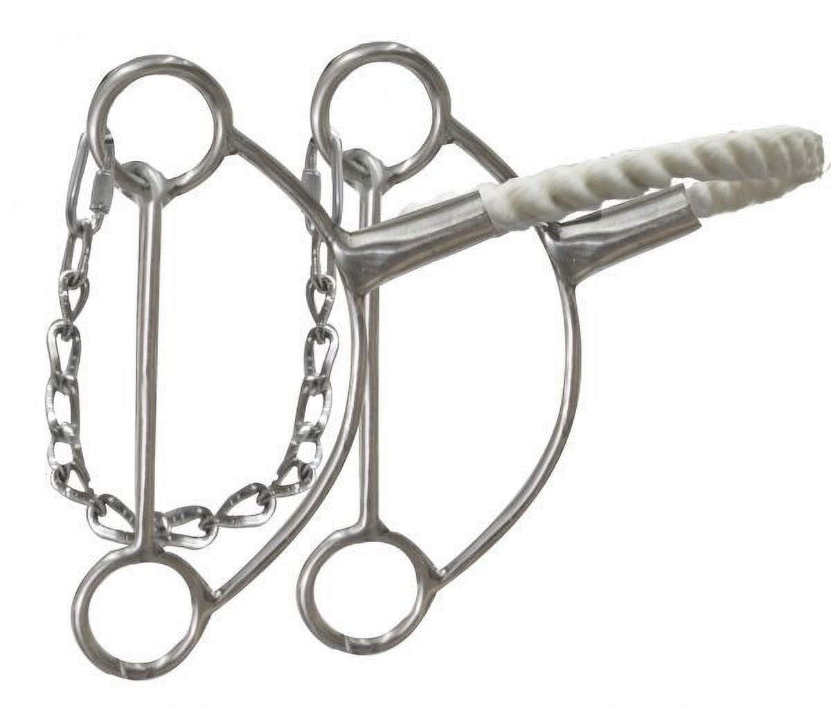 Hackamore in gomma e acciaio inox con nasiera ricoperta in gomma