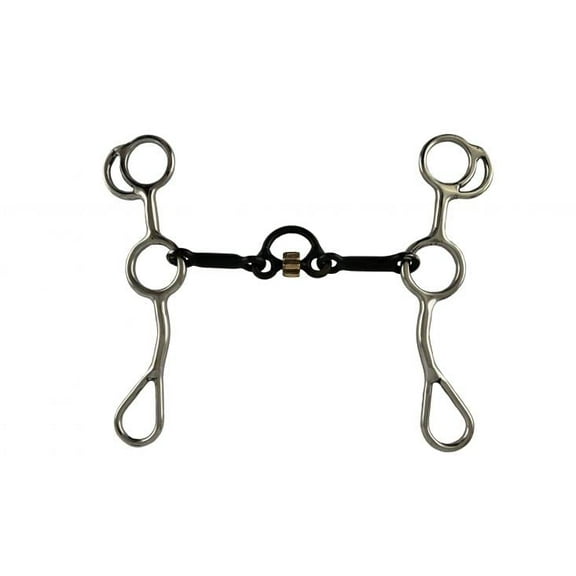 Showman Stainless Steel Junior Cow Horse Bit w/ 5" Sweet Iron Mouth & Correction Port
