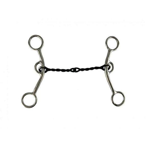 Showman Stainless Steel Junior Cow Horse Bit w/ 5" Twisted Sweet Iron Mouth