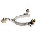 thumbnail image 1 of Showman Stainless Steel Ladies Size Engraved Spurs, 1 of 1