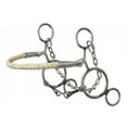 thumbnail image 1 of Showman Stainless Steel Rope Nose Hackamore w/ Twisted Dogbone Mouth, 1 of 1