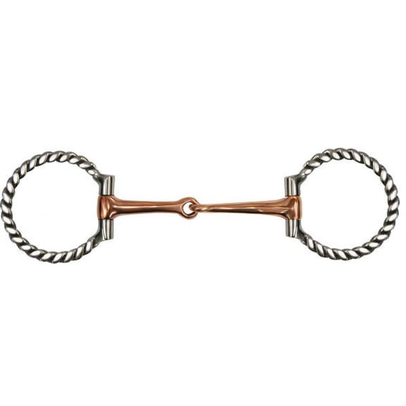 Showman Stainless Steel Show Bit w/ Twisted Ring Cheeks