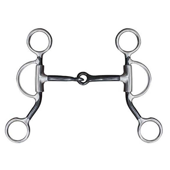 Showman Stainless Steel Swivel Snaffle Bit w/ 5" Broken Sweet Iron Mouth