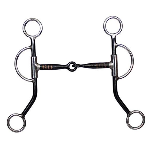 Showman Stainless Steel Training Snaffle Bit w/ 8" Cheeks