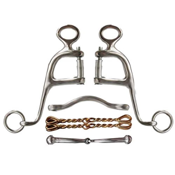 Showman Stainless Steel Walking Horse Bit w/ 6" Cheeks