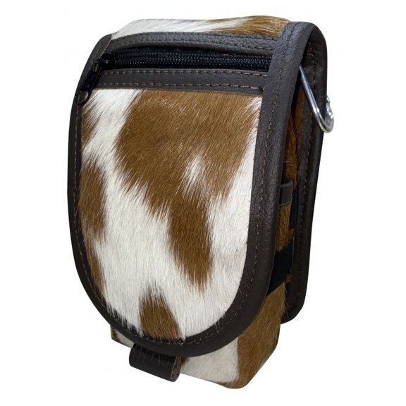 Showman Tan & White Hair-On Cowhide Cell Phone/Accessory Case