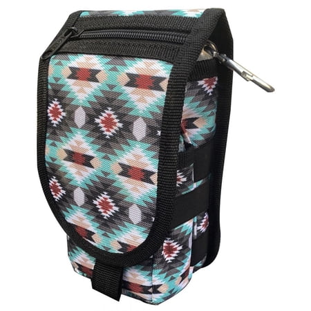 Showman Teal Aztec Print Cordura Nylon Cell Phone/Accessory Case