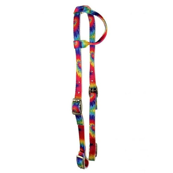 Showman Tie Dye Nylon Single Ear Headstall