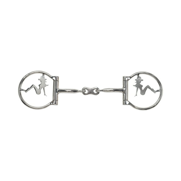 Showman Trailside Cowgirl Stainless Steel D-Ring Dogbone Snaffle Bit