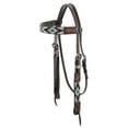 thumbnail image 1 of Showman Two-Tone Argentina Cow Leather Headstall w/ Southwest Beaded Inlay, 1 of 2
