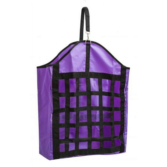 Showman Webbed Nylon Slow Feed Hay Bag (Purple)