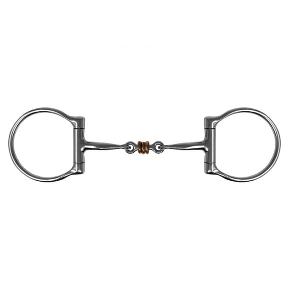 Showman Western D-Ring Bit w/ Dogbone Mouth & Copper Rings