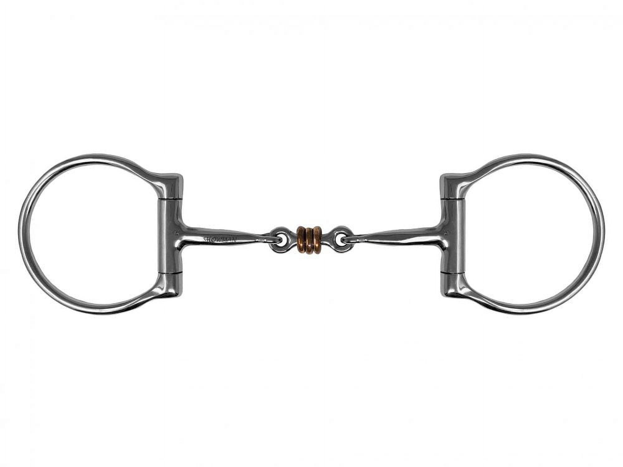 Western Eggbutt Snaffle Bit With Copper Roller - 2 Inch Mouth, Stainless Steel & Copper, All Sizes