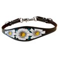 thumbnail image 1 of Showman White Poppy Flower Design Leather Wither Strap, 1 of 1