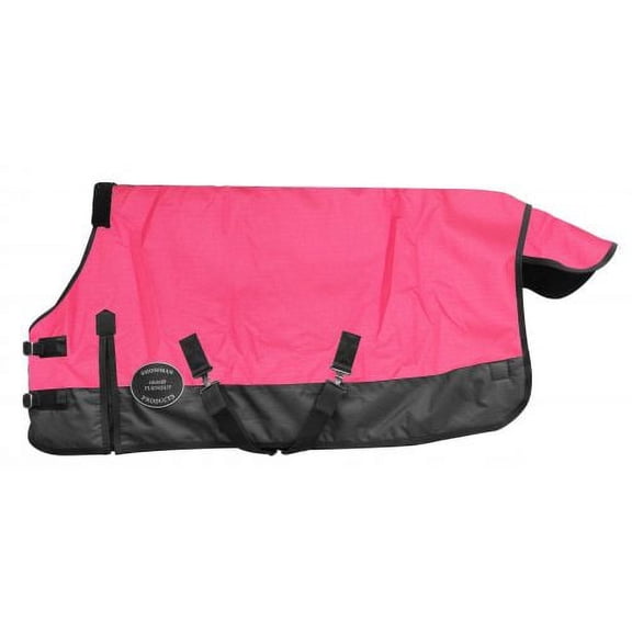 Showman YEARLING/SMALL 64"-68" Waterproof & Breathable 1200 Denier Turnout Blanket (Pink)