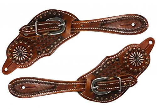 Showman ® Men's Roughout Leather spur straps main image 1