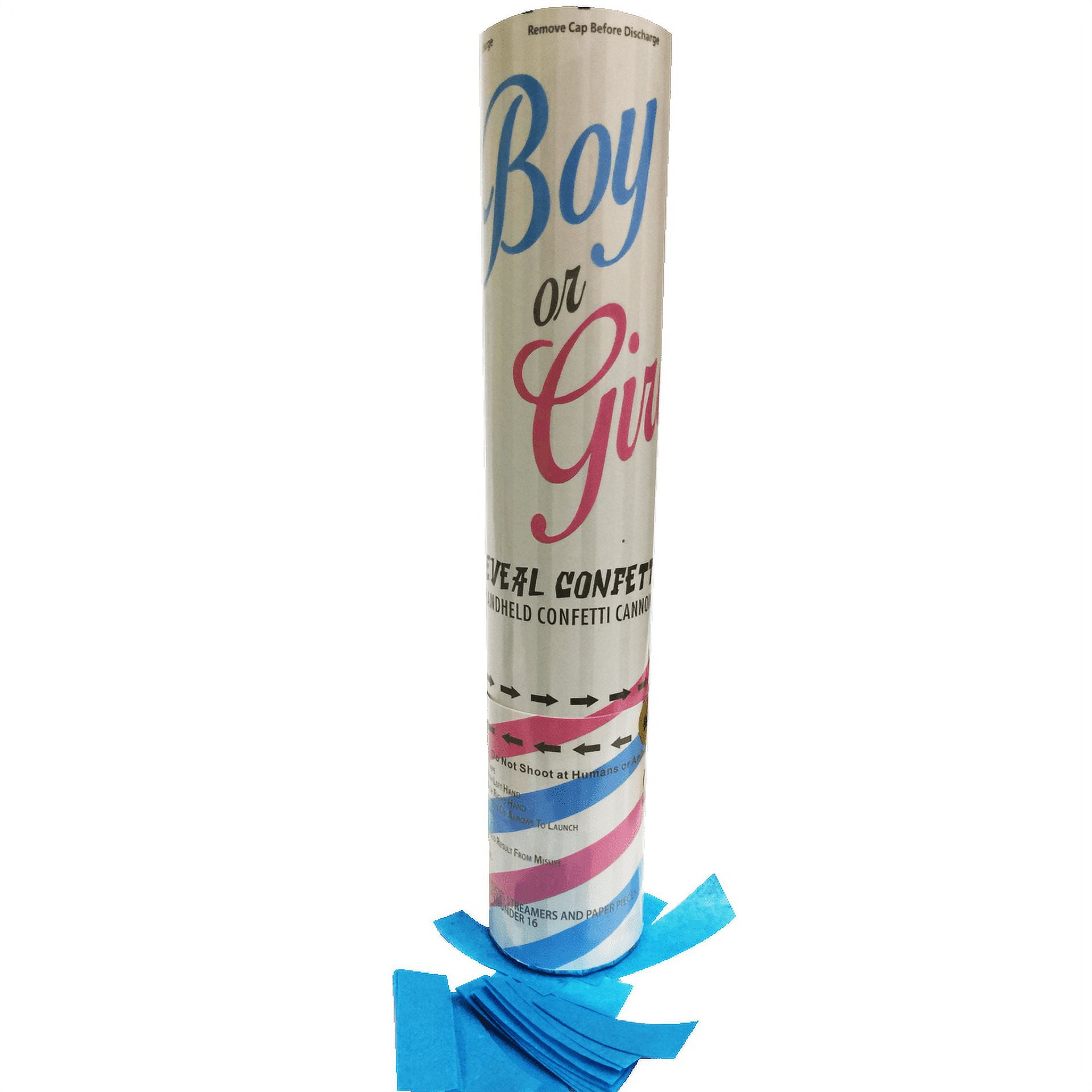 Legend & Co. Gender Reveal Confetti Powder Cannon - Set of 4 (Blue