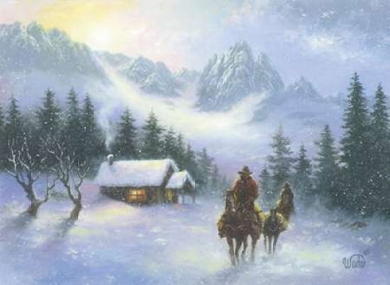 Showy Hideaway and Cowboys Canvas Art - Vicki Wade (18 x 24)