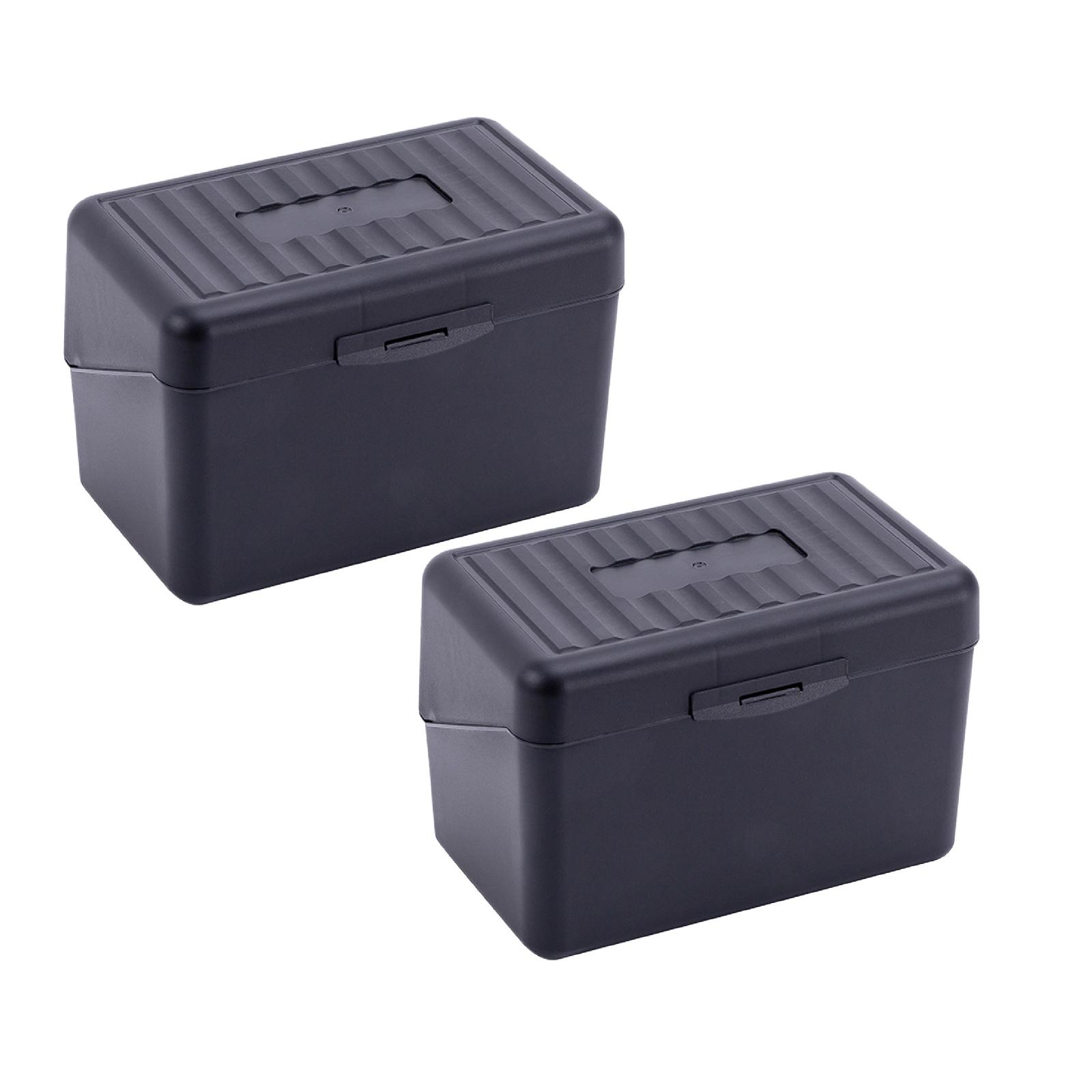 Shpwfbe 2PCS Index Card Holder Index Card Box Notecard Box Flash Card