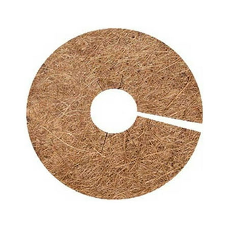 Shpwfbe Garden Natural Coconut-Fibers Tree Protection Weed Mats Tree Planter Disc Cover Eco-Friendly Brown Mat