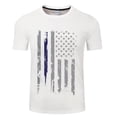 thumbnail image 1 of Shpwfbe Men Clothing Summer Outfits Men T Shirt Independence Day 3D Digital Printing Casual Basic Tee Tops Golf Shirts For Men White 3XL, 1 of 3