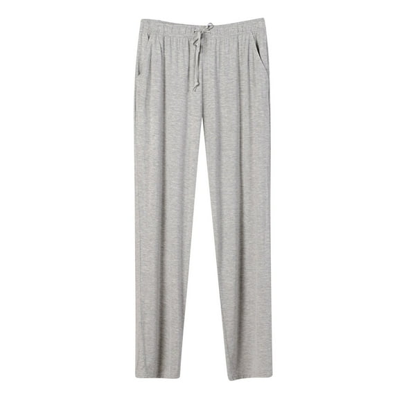 Shpwfbe Mens Pajama Pants Pajama Bottoms Mens Pajama Pants Pants Thin Elongated OverSized Casual Loose Sports Pants Sleepwear Loungewear Straight-Leg Baggy Grey XXL, Pajamas for Men, Baggy Pants
