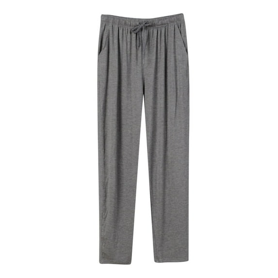Shpwfbe Mens Pajama Pants Pajama Bottoms Pants Thin Elongated OverSized Casual Loose Sports Pants Sleepwear Loungewear Straight-Leg Baggy Dark Gray L, Pajamas for Men, Baggy Pants