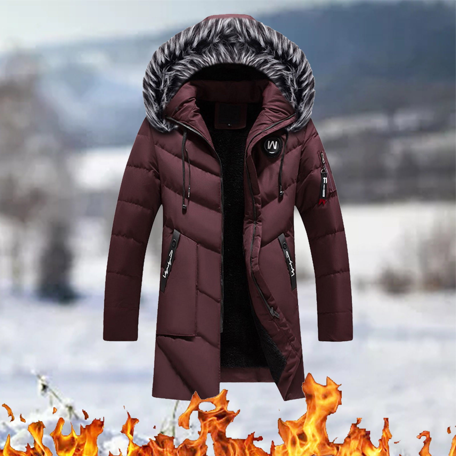 Winter Mens Parka on a SALE / Vanlentine Sales / Long Jackets for Men / Fur  Hooded Coats / Valentine Days Gift for Your Husband, Boyfriend 