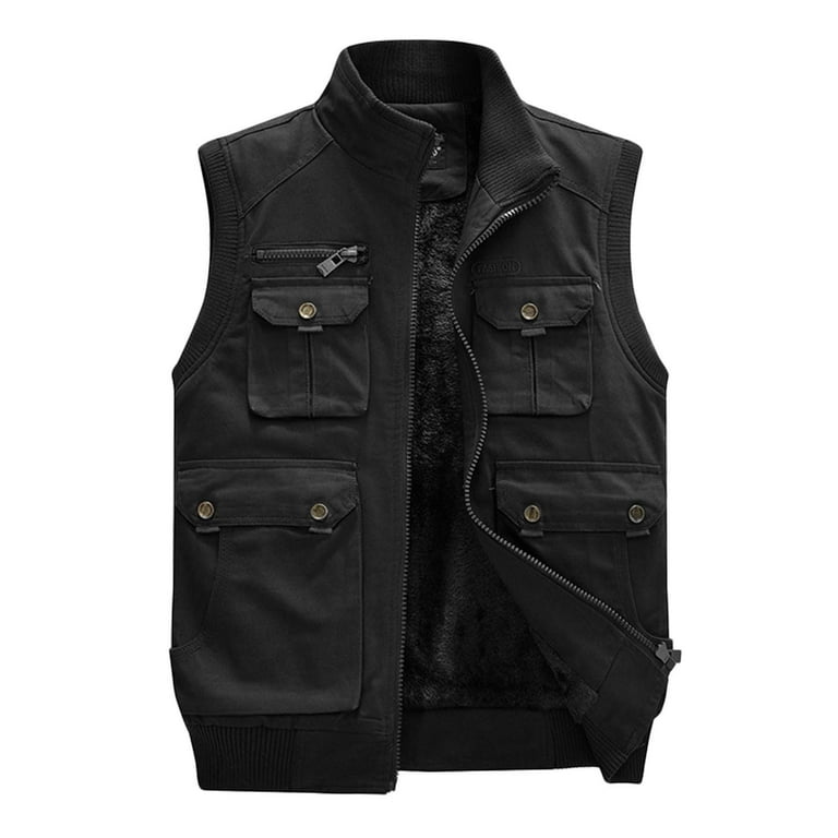 Black vest mens clearance winter