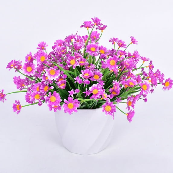 Shpwfbe Room Decor Artificial Flower Daisy Wildflowers Indoor Outside Garden
