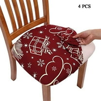 Shpwfbe Room Decor Couch Chair Covers Dining Room Chair Protector Slipcovers Christmas Decoration 4Pcs