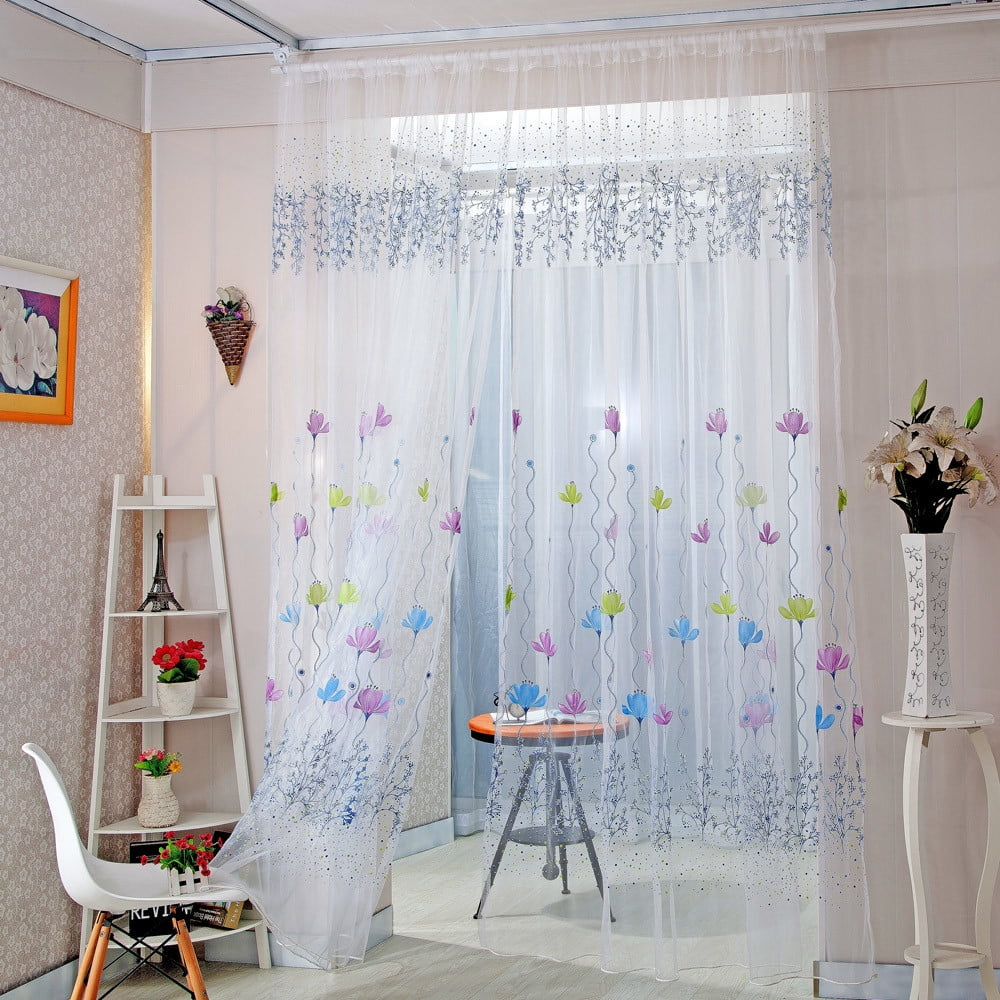 Lush Decor Misha - Coppia di tende filtranti per finestra, 274,3 cm di lunghezza x 132,1 cm, multicolore