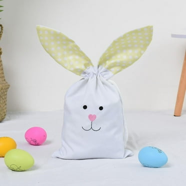 Shpwfbe Storage Bags,Organization And Storage,Easter Bunny Drawstring Bags Large Easter Burlap Bags With Rabbit Ears Bags Bunny Gift Candy Storage For Kids Easter Party,Home Decor,Big Sale