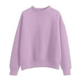thumbnail image 1 of Shpwfbe Sweatshirt Women Clothing Women O Neck Solid Color Turtleneck Long Sleeve Plus Velvet Sweatshirt Womens Hoodies A S, 1 of 6