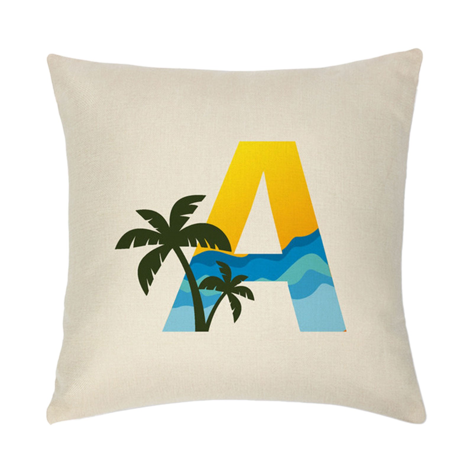 Shpwfbe Throw Pillow Covers,Clearance,Summer Beach Coconut 26 Letter