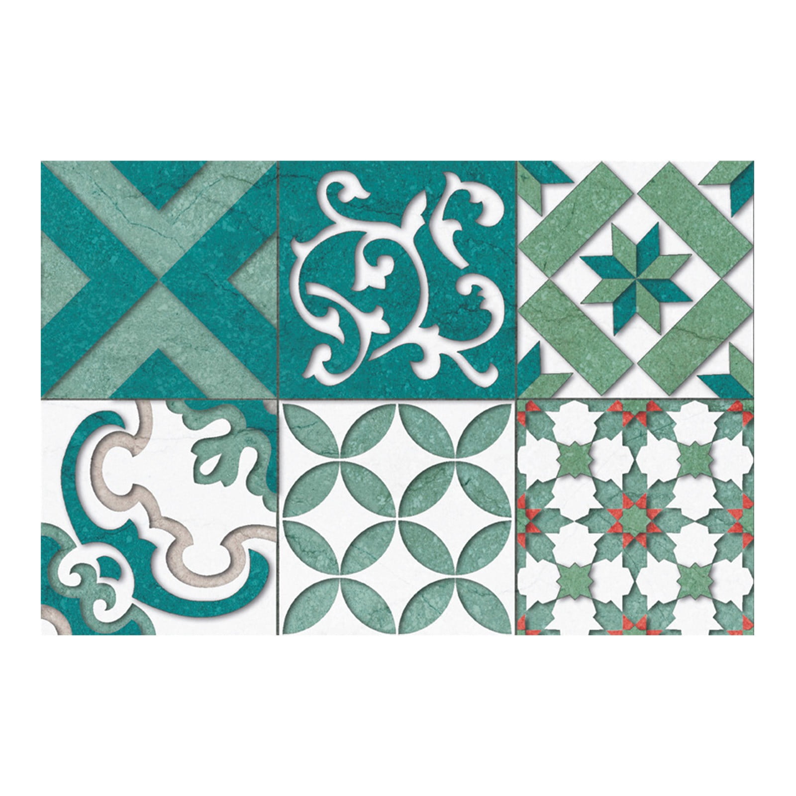 Shpwfbe Wall Decor Stickers 6Pc Peel And Stick Ceramic Tile Paste 3D