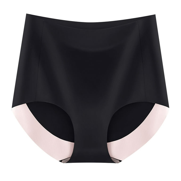 Shpwfbe Women's Underwear Tummy Control Underwear Breathable Wicking  Microfiber Briefs High Waist Ice Silk Seamless Panties for Women High  Waisted