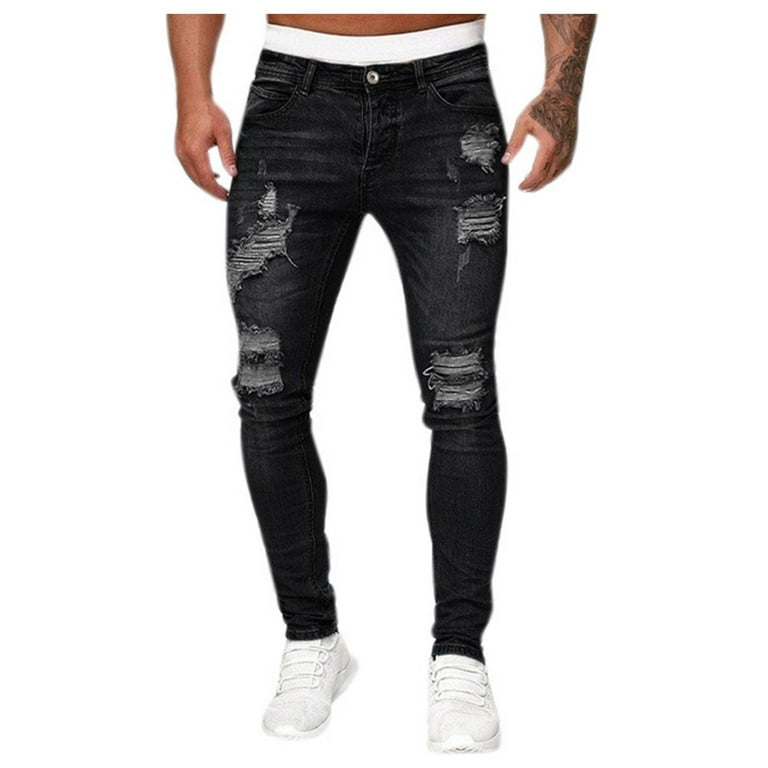 Tight black sale ripped jeans