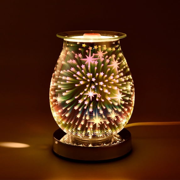 Shpwfbe room decor 3D Gl Electric Wax Melt Warmer Wax Burner Melter Warmer for Home Office
