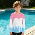 thumbnail image 1 of Shqvo Boys UPF 50+ Rash Guard Swim Shirt Ice Cream Print Long Sleeve UV Sun Protection Water Shirts for Beach Surf, 1 of 4