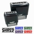 thumbnail image 1 of Shred Border Top Bottom Self-Inking Rubber Stamp Ink Stamper for Business Office - Pink Ink - Large 2-2/4 Inch, 1 of 7