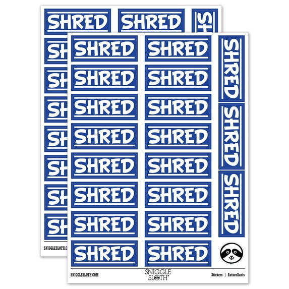 Shred Border Top Bottom Sticker Set - Dark Blue - Gloss Finish - 2.00" Large
