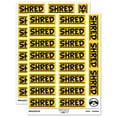 thumbnail image 1 of Shred Border Top Bottom Sticker Set - Yellow - Gloss Finish - 2.00" Large, 1 of 7
