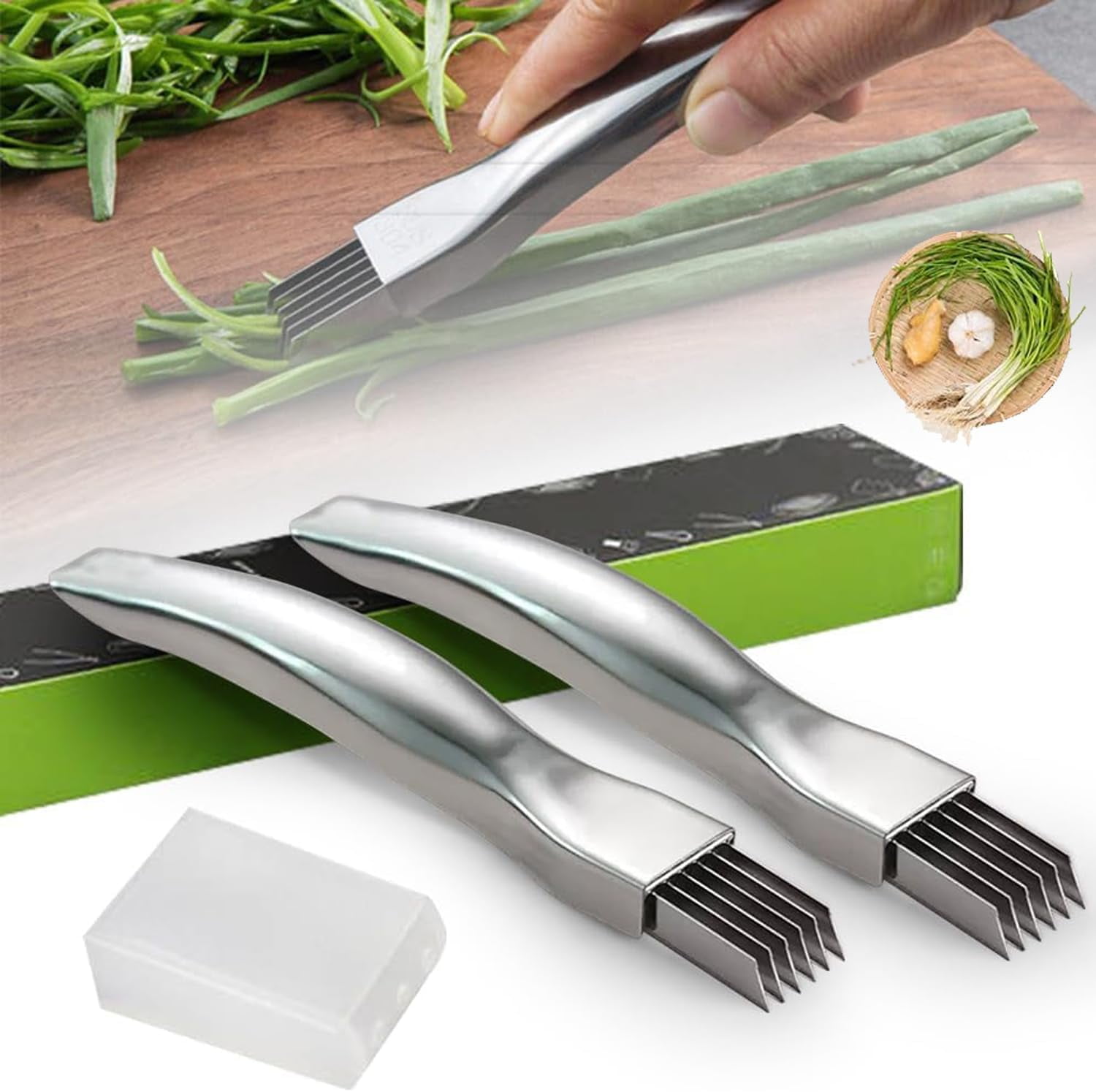 Shred Silk The Knife, 2024 New Stainless Steel Chopped Green Onion ...