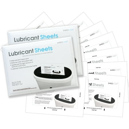 Shredcare Lubricant Sheets for All Paper Shredders 24 Per Pack