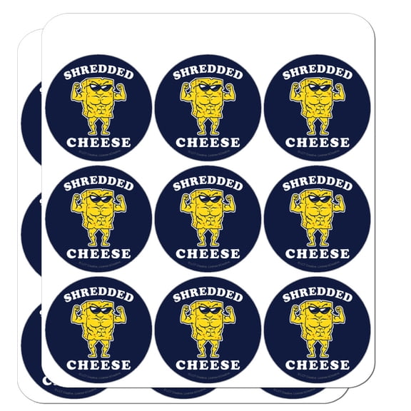 Shredded Cheese Muscles Funny Humor Planner Calendar Scrapbooking Crafting Stickers