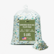 Shredded Foam Filling Made from Recycled Materials   Long Lasting Shredded Bean Bag Filler Foam - Lightweight Moldable Foam Filling - 5 lbs
