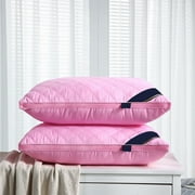 Shredded Memory Foam Bed Pillows for Sleeping, Washable Vein Cooling Hypoallergenic Sleep Pillow for Back and Side SleeperPink