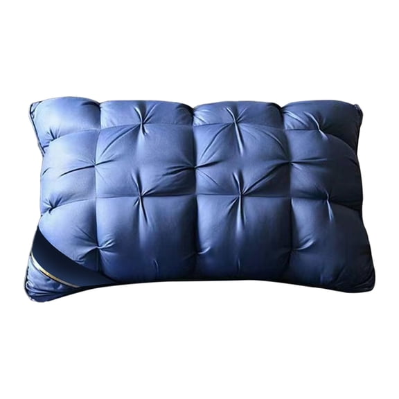 Shredded Memory Foam Cooling Soft Bamboo Viscose Pillows Queen Size Set of 1, Adjustable Hypoallergenic Hotel Quality Bed Pillows for Side, Stomach or Back Sleeper, Oeko-TEX Certified, Blue